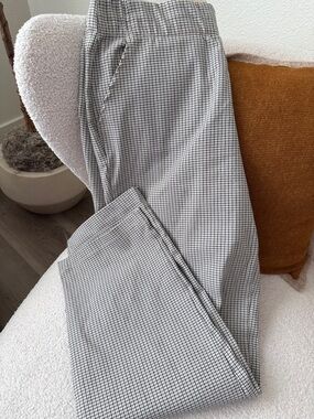 Max Studio Black & White Checked Chinos